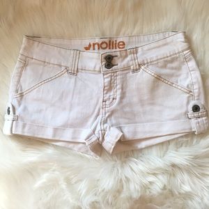 White Denim Shorts